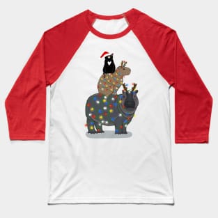 Christmas Animal Stack Baseball T-Shirt